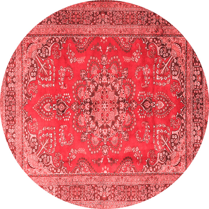 Medallion Red Traditional Rug, tr1165red