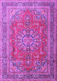 Medallion Purple Traditional Rug, tr1165pur