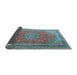 Sideview of Medallion Light Blue Traditional Rug, tr1165lblu