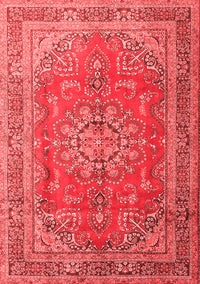 Medallion Red Traditional Rug, tr1165red