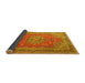 Sideview of Medallion Yellow Traditional Rug, tr1165yw
