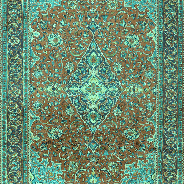 Machine Washable Persian Turquoise Traditional Area Rugs, wshtr1166turq