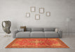 Machine Washable Persian Orange Traditional Area Rugs in a Living Room, wshtr1166org