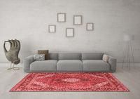 Machine Washable Persian Red Traditional Rug, wshtr1167red