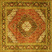 Square Persian Yellow Traditional Rug, tr1167yw