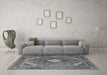 Machine Washable Persian Gray Traditional Rug in a Living Room,, wshtr1167gry