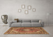 Machine Washable Persian Brown Traditional Rug in a Living Room,, wshtr1167brn