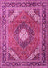 Machine Washable Persian Pink Traditional Rug, wshtr1167pnk