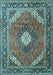 Machine Washable Persian Light Blue Traditional Rug, wshtr1167lblu