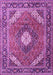 Machine Washable Persian Purple Traditional Area Rugs, wshtr1167pur