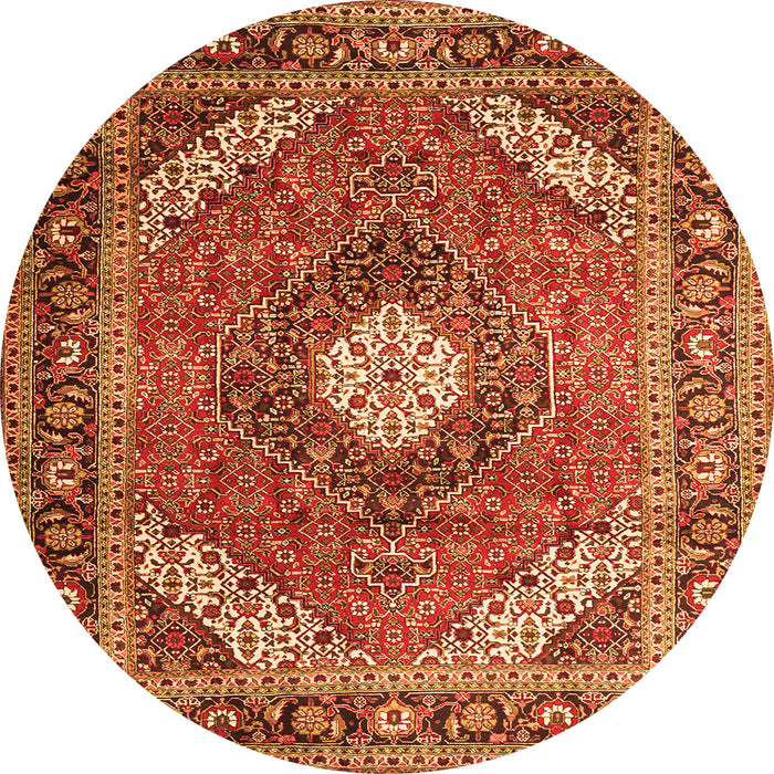 Square Persian Orange Traditional Rug, tr1167org