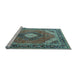 Sideview of Machine Washable Persian Light Blue Traditional Rug, wshtr1167lblu