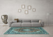 Machine Washable Persian Light Blue Traditional Rug in a Living Room, wshtr1167lblu