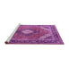 Sideview of Machine Washable Persian Purple Traditional Area Rugs, wshtr1167pur