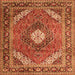 Serging Thickness of Persian Orange Traditional Rug, tr1167org
