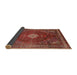 Sideview of Traditional Gold Brown Persian Rug, tr1168