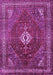 Machine Washable Persian Purple Traditional Area Rugs, wshtr1168pur