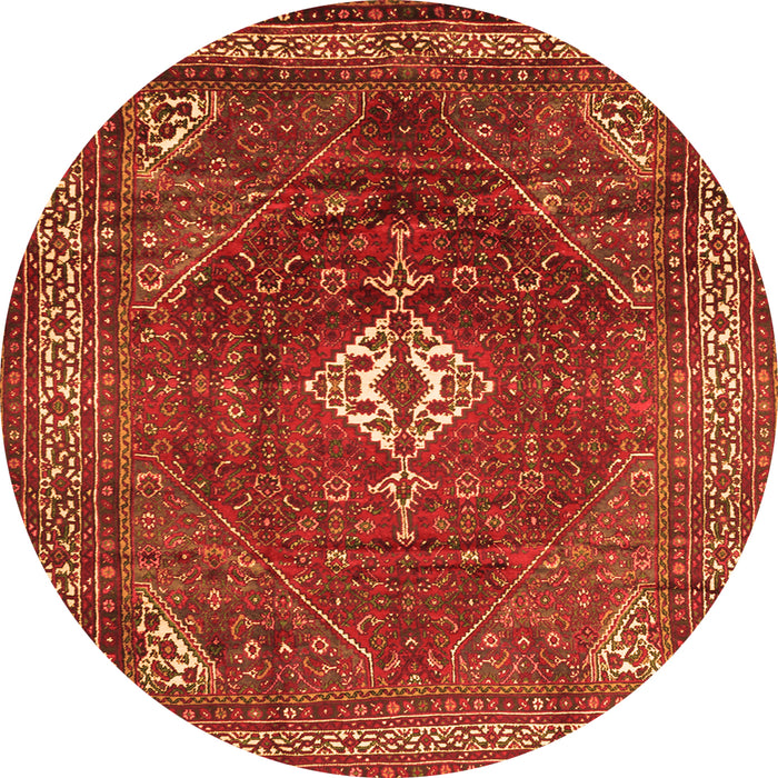 Square Persian Orange Traditional Rug, tr1168org