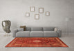 Machine Washable Persian Orange Traditional Area Rugs in a Living Room, wshtr1168org