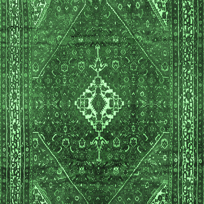Machine Washable Persian Emerald Green Traditional Area Rugs, wshtr1168emgrn