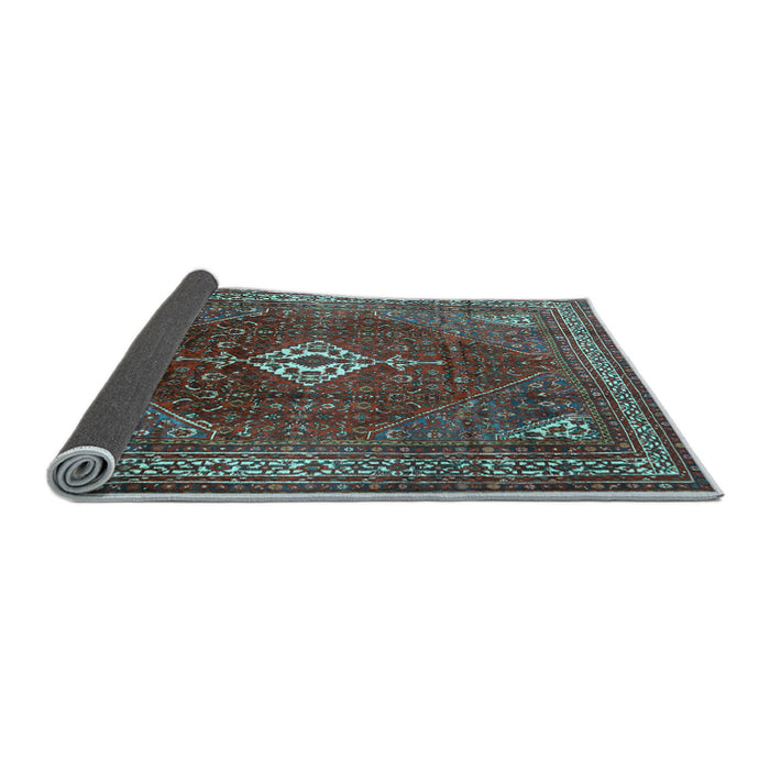 Sideview of Persian Light Blue Traditional Rug, tr1168lblu