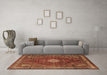 Machine Washable Persian Brown Traditional Rug in a Living Room,, wshtr1168brn