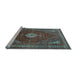 Sideview of Machine Washable Persian Light Blue Traditional Rug, wshtr1168lblu