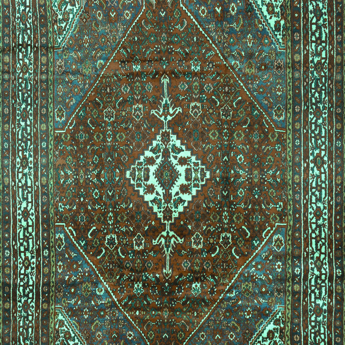 Machine Washable Persian Turquoise Traditional Area Rugs, wshtr1168turq