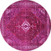 Round Persian Pink Traditional Rug, tr1168pnk