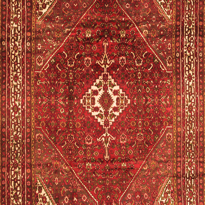 Serging Thickness of Machine Washable Persian Orange Traditional Area Rugs, wshtr1168org