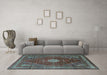 Machine Washable Persian Light Blue Traditional Rug in a Living Room, wshtr1168lblu