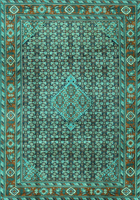 Persian Turquoise Traditional Rug, tr1169turq