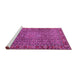 Sideview of Machine Washable Persian Pink Traditional Rug, wshtr1169pnk