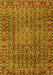 Machine Washable Persian Yellow Traditional Rug, wshtr1169yw