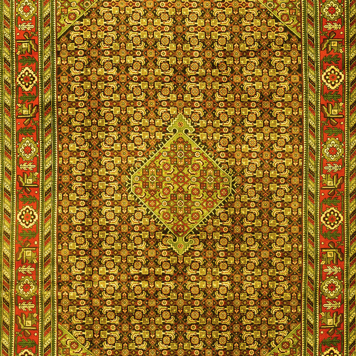 Machine Washable Persian Yellow Traditional Rug, wshtr1169yw