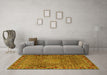 Machine Washable Persian Yellow Traditional Rug in a Living Room, wshtr1169yw