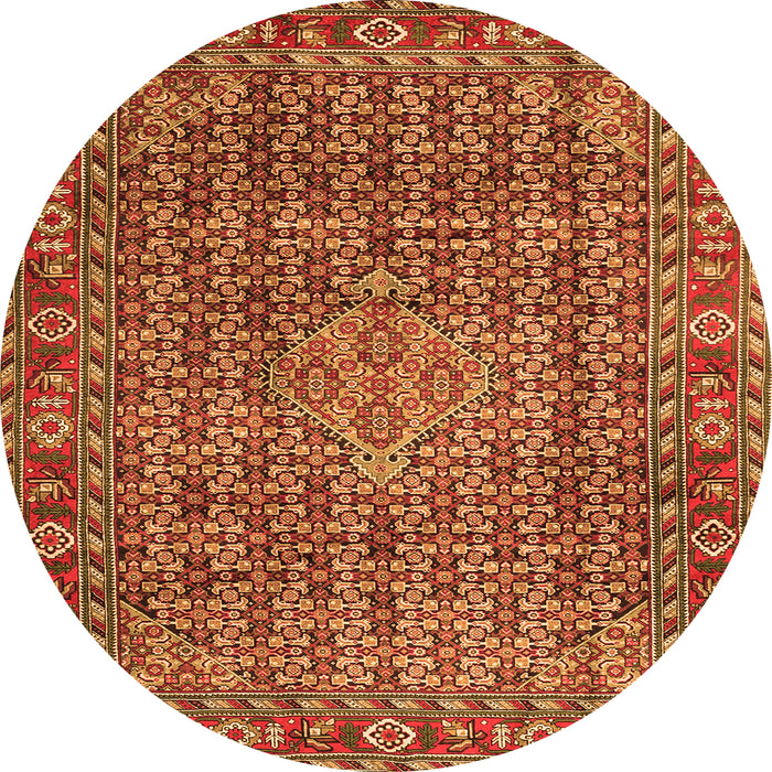 Square Persian Orange Traditional Rug, tr1169org