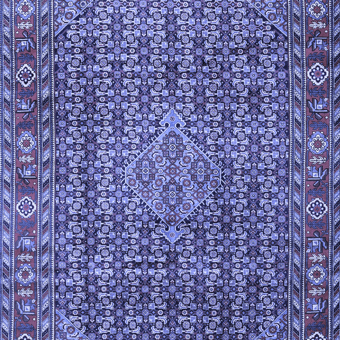 Machine Washable Persian Blue Traditional Rug, wshtr1169blu