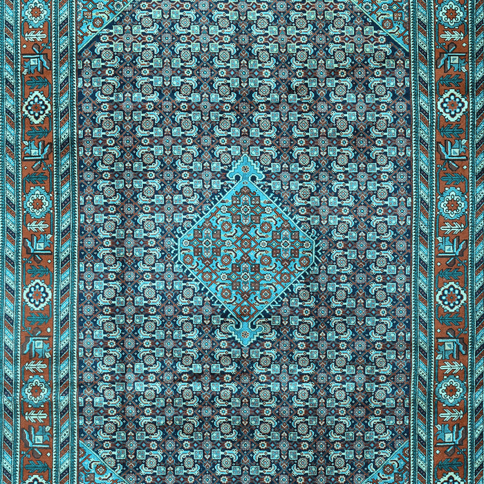 Machine Washable Persian Light Blue Traditional Rug, wshtr1169lblu