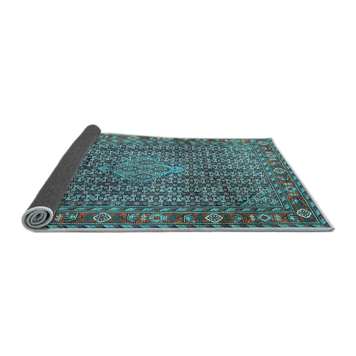 Sideview of Persian Light Blue Traditional Rug, tr1169lblu