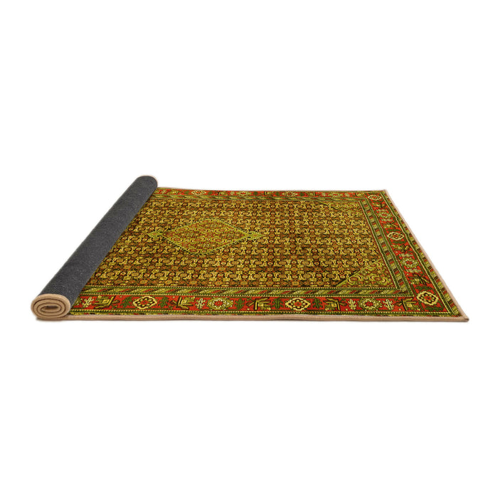Sideview of Persian Yellow Traditional Rug, tr1169yw