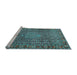 Sideview of Machine Washable Persian Light Blue Traditional Rug, wshtr1169lblu