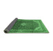 Sideview of Medallion Emerald Green Traditional Rug, tr116emgrn