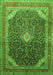 Medallion Green Traditional Rug, tr116grn