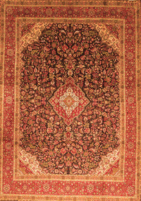 Medallion Orange Traditional Rug, tr116org