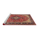 Sideview of Machine Washable Traditional Light Copper Gold Rug, wshtr1170