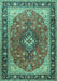 Medallion Turquoise Traditional Rug, tr1170turq