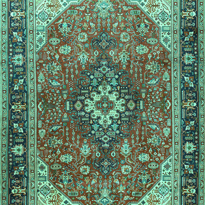 Medallion Turquoise Traditional Rug, tr1170turq