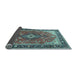 Sideview of Medallion Light Blue Traditional Rug, tr1170lblu