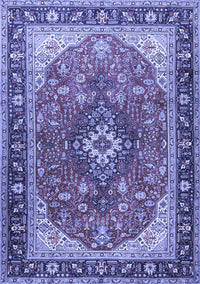 Medallion Blue Traditional Rug, tr1170blu